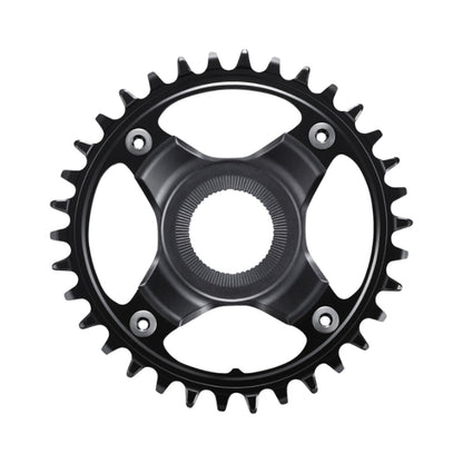 Corona monocorona per e-bike SHIMANO SM-CRE80-12-B 12 velocità, linea catena 55 mm — vista della corona su sfondo bianco
