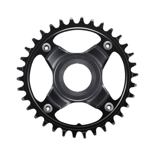 Corona monocorona per e-bike SHIMANO SM-CRE80-12-B 12 velocità, linea catena 55 mm — vista della corona su sfondo bianco