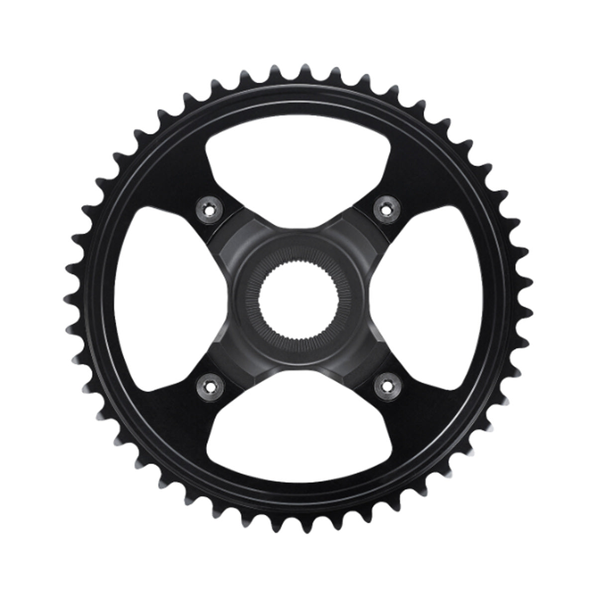 Corona monocorona per e-bike SHIMANO SM-CRE80-R 10/11 velocità, linea catena 50 mm — vista della corona su sfondo bianco