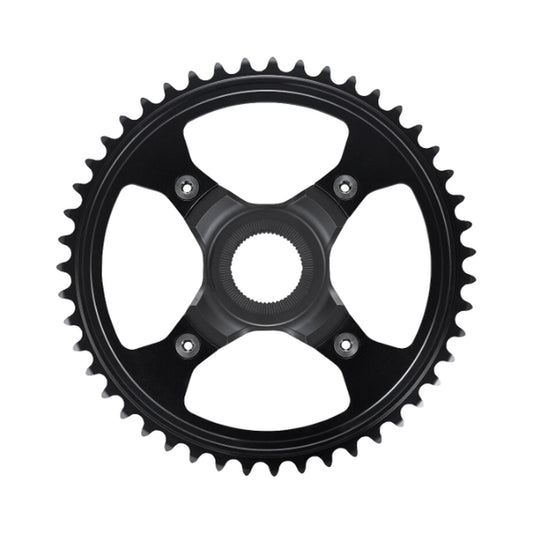 Corona monocorona per e-bike SHIMANO SM-CRE80-R 10/11 velocità, linea catena 50 mm — vista della corona su sfondo bianco