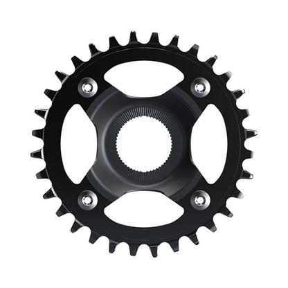 Corona monocorona per e-bike SHIMANO CR-EM800 12 velocità — vista della corona su sfondo bianco
