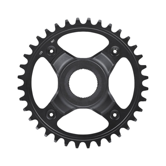 Corona monocorona per e-bike SHIMANO SM-CRE70-12-B 12 velocità, linea catena 55 mm — vista della corona su sfondo bianco