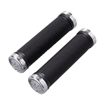 Grips REVERSE COMPONENTS R-SHOCK Lock-On Nero/Argento