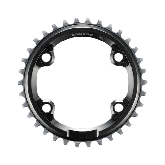 Corona monocorona SHIMANO XTR SM-CRM91 10/11 velocità — vista della corona su sfondo bianco