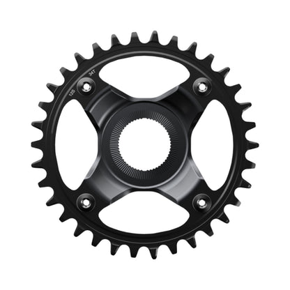 Corona monocorona per e-bike SHIMANO SM-CRE80-12-SB 12 velocità, linea catena 56,5 mm — vista della corona su sfondo bianco