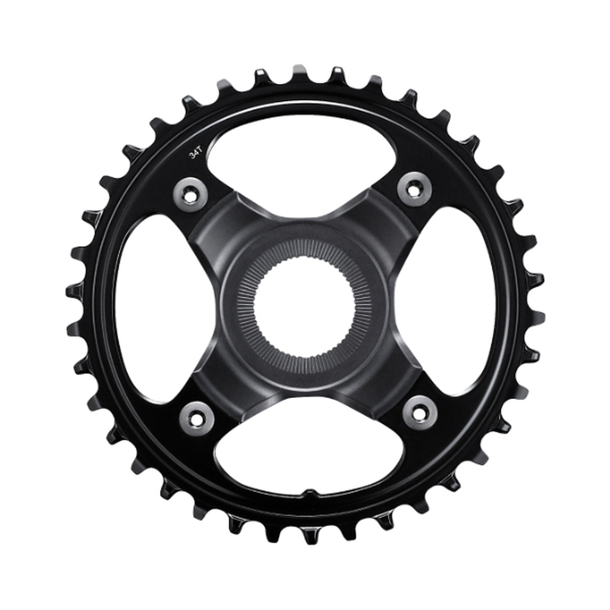 Corona monocorona per e-bike SHIMANO SM-CRE80-B 10/11 velocità, linea catena 55 mm — vista della corona su sfondo bianco