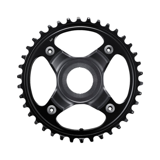Corona monocorona per e-bike SHIMANO SM-CRE80-B 10/11 velocità, linea catena 55 mm — vista della corona su sfondo bianco