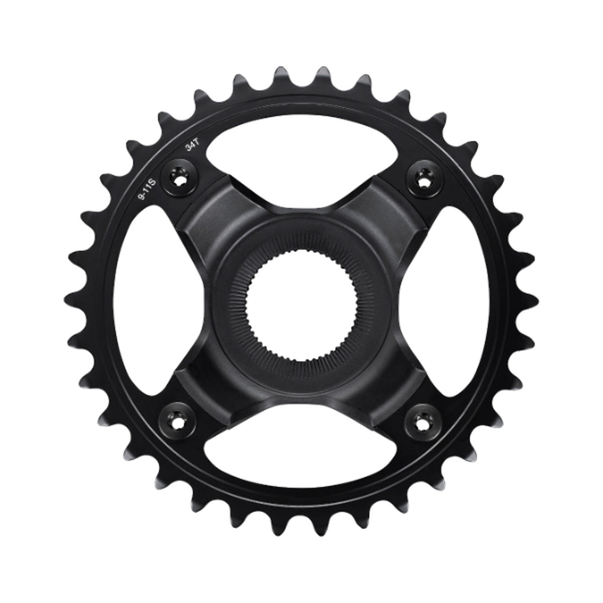 Corona monocorona per e-bike SHIMANO SM-CRE70-B 9/10/11 velocità, linea catena 55 mm — vista della corona su sfondo bianco
