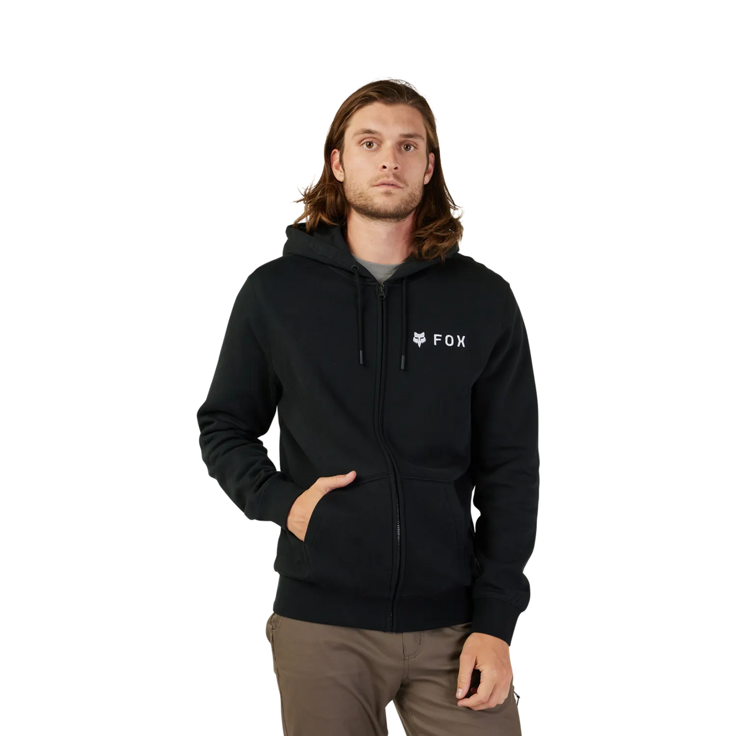 FOX ABSOLUTE ZIP Felpa con cappuccio nero