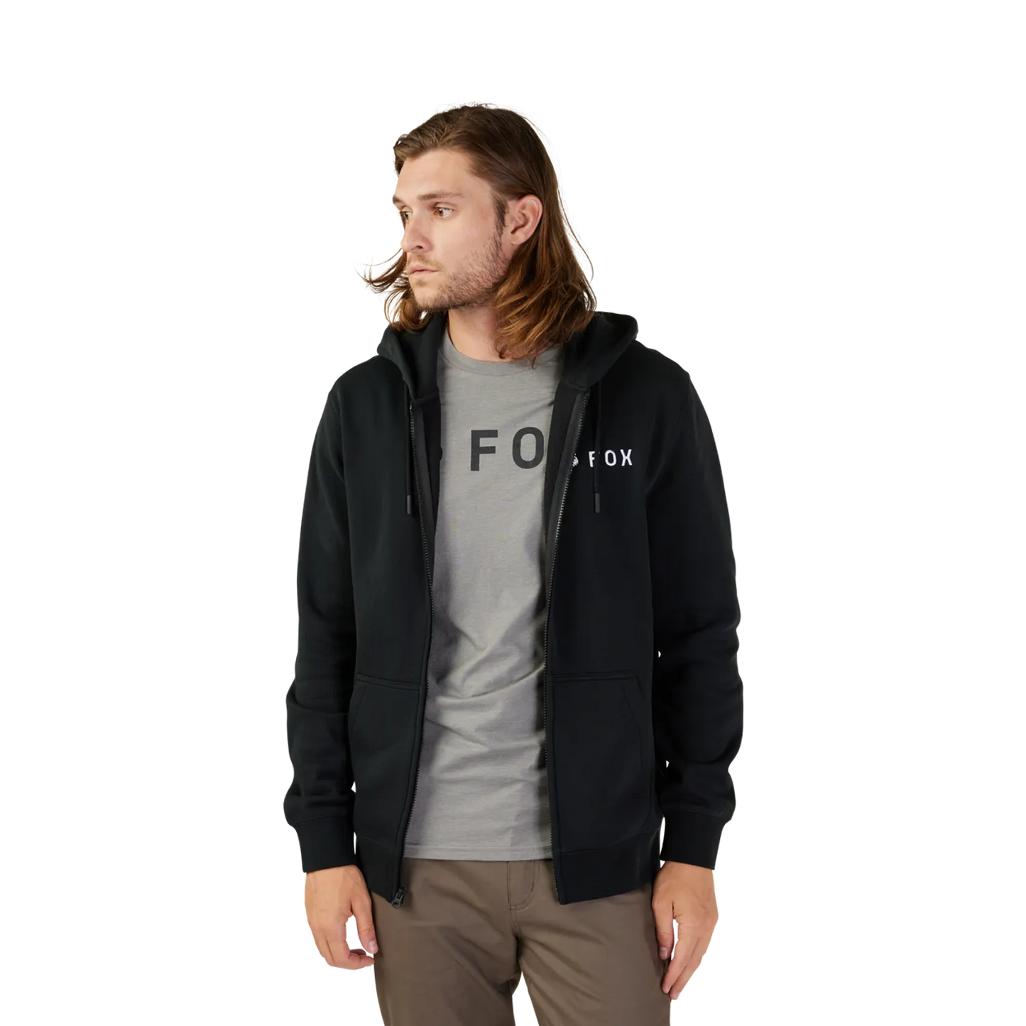 FOX ABSOLUTE ZIP Felpa con cappuccio nero
