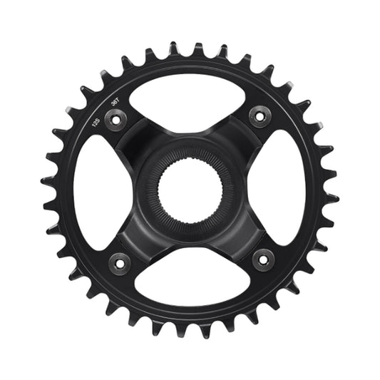 Corona monocorona per e-bike SHIMANO SM-CRE80-12-B 12 velocità, linea catena 53 mm — vista della corona su sfondo bianco
