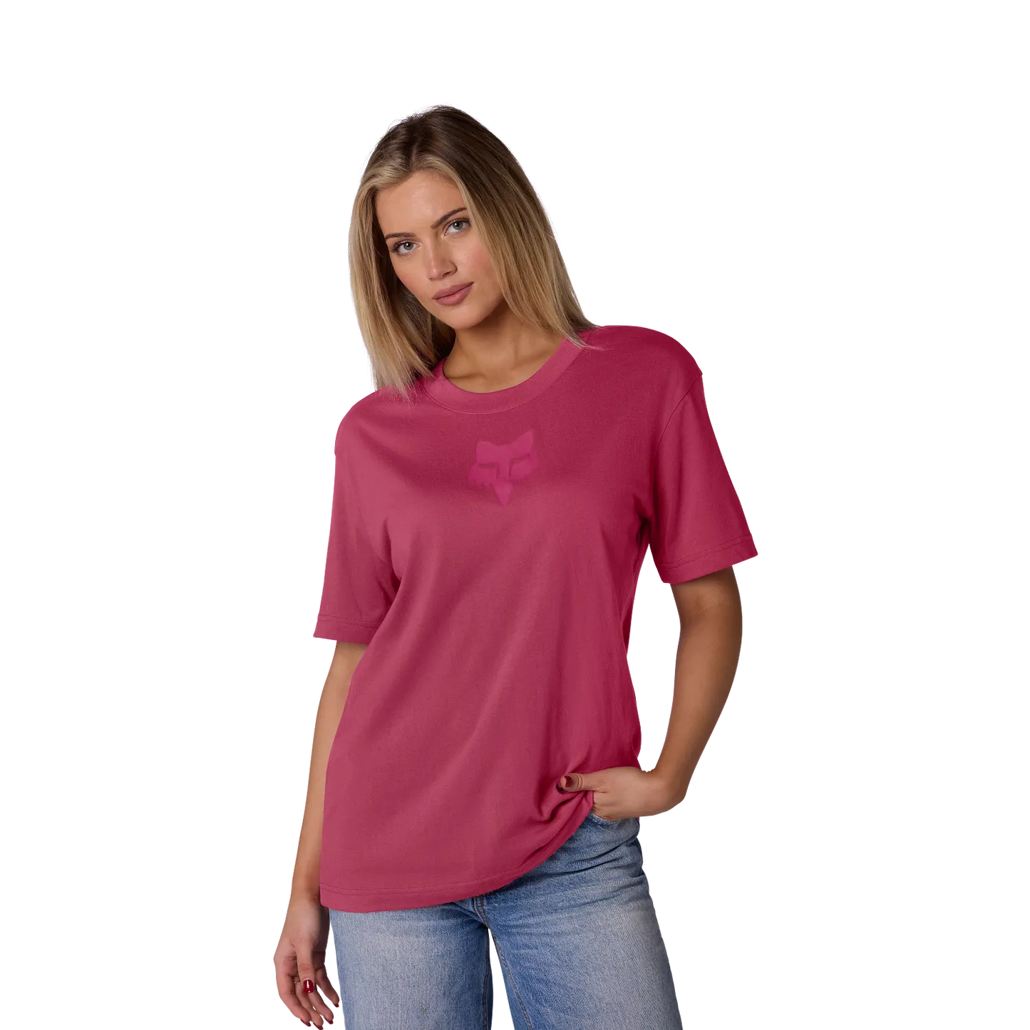 Maglietta FOX HEAD donna a manica corta rosa bordeaux