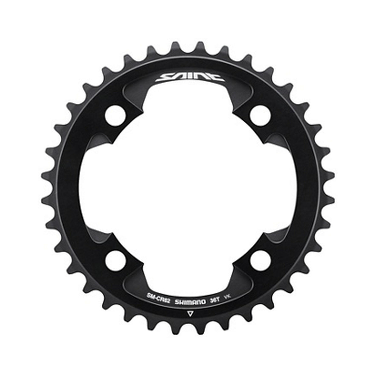 Corona monocorona SHIMANO SAINT SM-CR82 10 velocità — vista della corona su sfondo bianco