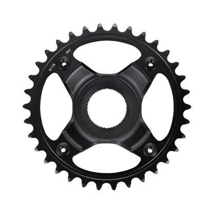 Corona monocorona per e-bike SHIMANO SM-CRE70-B 9/10/11 velocità, linea catena 53 mm — vista della corona su sfondo bianco