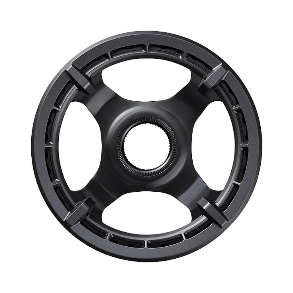 Corona monocorona per e-bike SHIMANO SM-CRE61 9/10/11 velocità, guidacatena singolo — vista della corona su sfondo bianco