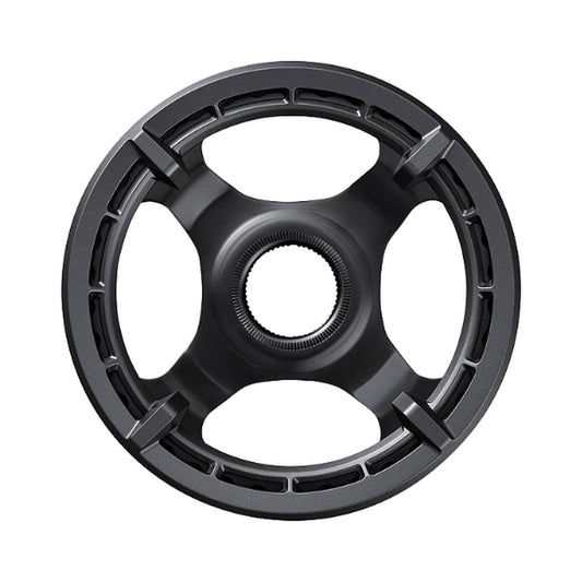 Corona monocorona per e-bike SHIMANO SM-CRE61 9/10/11 velocità, guidacatena singolo — vista della corona su sfondo bianco