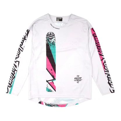 Maglia TROY LEE DESIGNS SPRINT FULL PULL Junior Maniche Lunghe Bianco