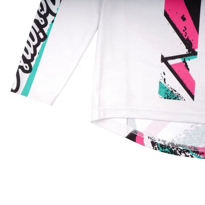 Maglia TROY LEE DESIGNS SPRINT FULL PULL Junior Maniche Lunghe Bianco