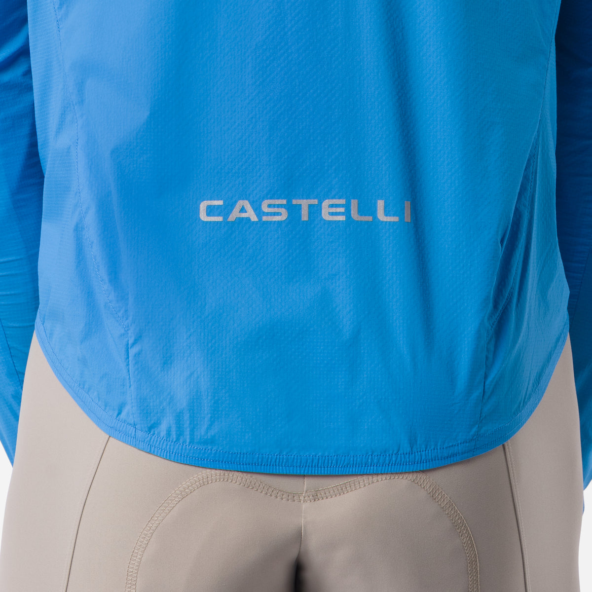 Giacca CASTELLI Transition Air blu – dettaglio del logo sul retro