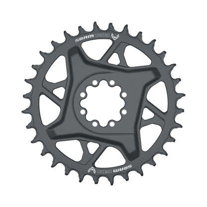 Corona monocorona SRAM GX T-Type EAGLE BOOST 12V DM con offset di 3 mm grigia — vista della corona su sfondo bianco