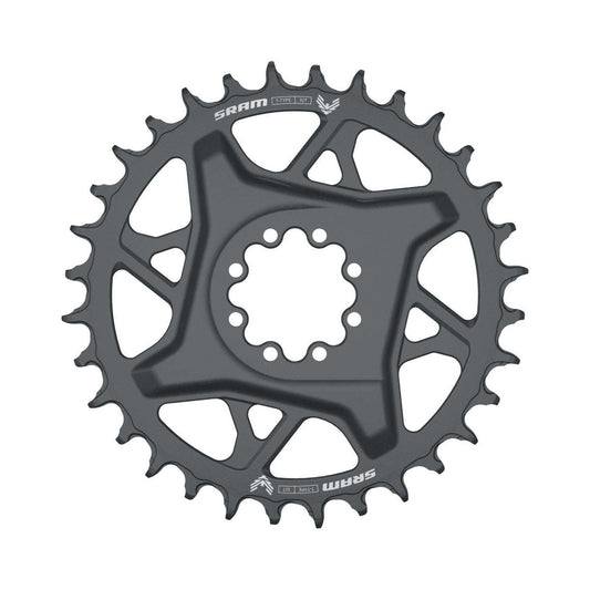 Corona monocorona SRAM GX T-Type EAGLE BOOST 12V DM con offset di 3 mm grigia — vista della corona su sfondo bianco
