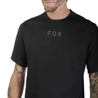 Maglia FOX RANGER WORDMARK Maniche Corte Nero