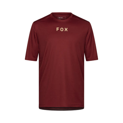 Maglia FOX RANGER WORDMARK Maniche Corte Bordeaux