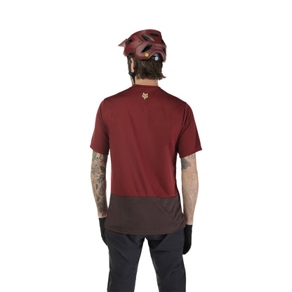Maglia FOX RANGER WORDMARK Maniche Corte Bordeaux