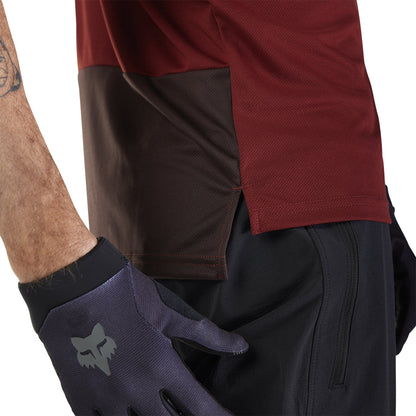 Maglia FOX RANGER WORDMARK Maniche Corte Bordeaux