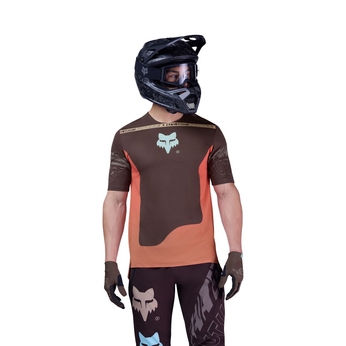 FOX FLEXAIR ELEVATED Maglia a maniche corte Marrone/Arancione