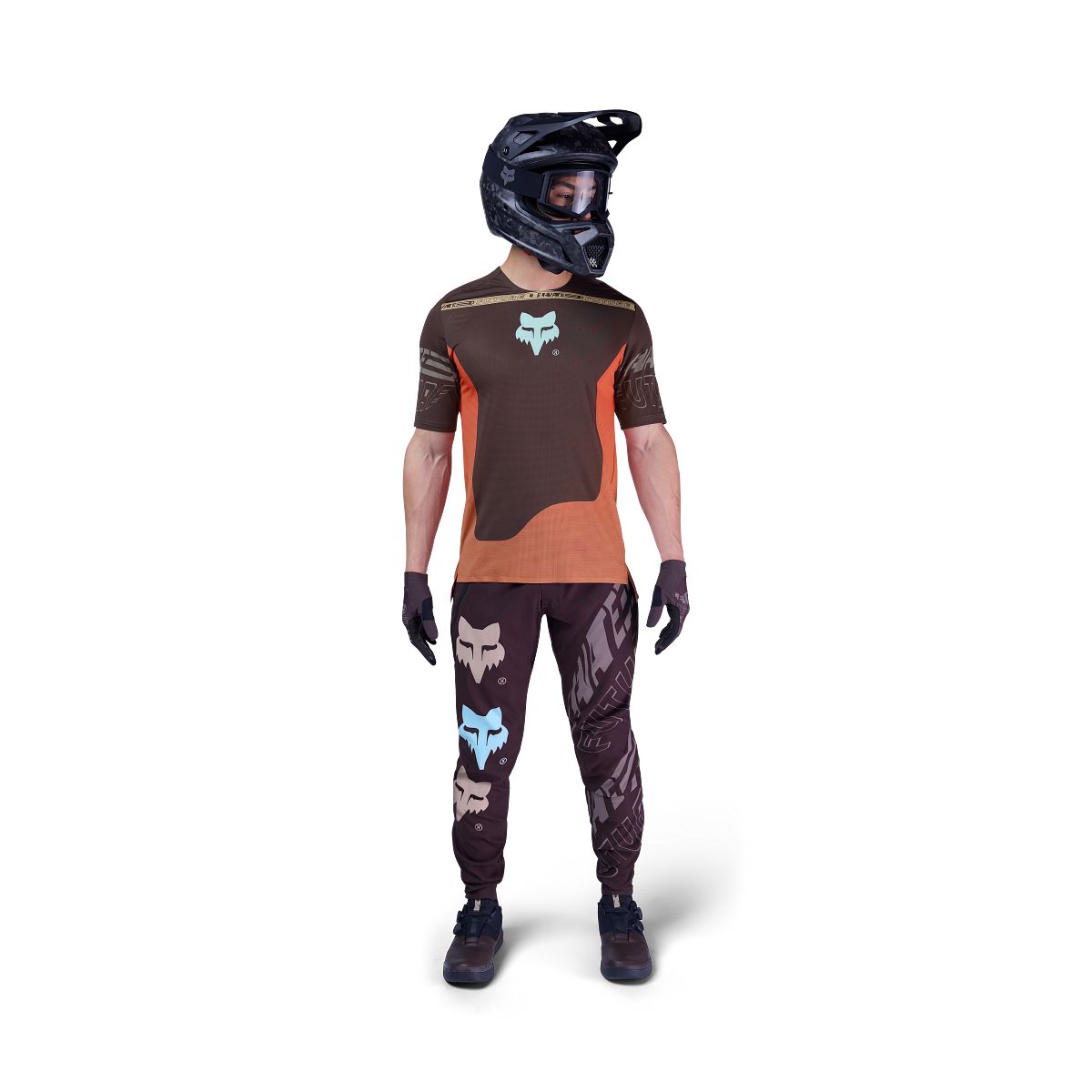 FOX FLEXAIR ELEVATED Maglia a maniche corte Marrone/Arancione