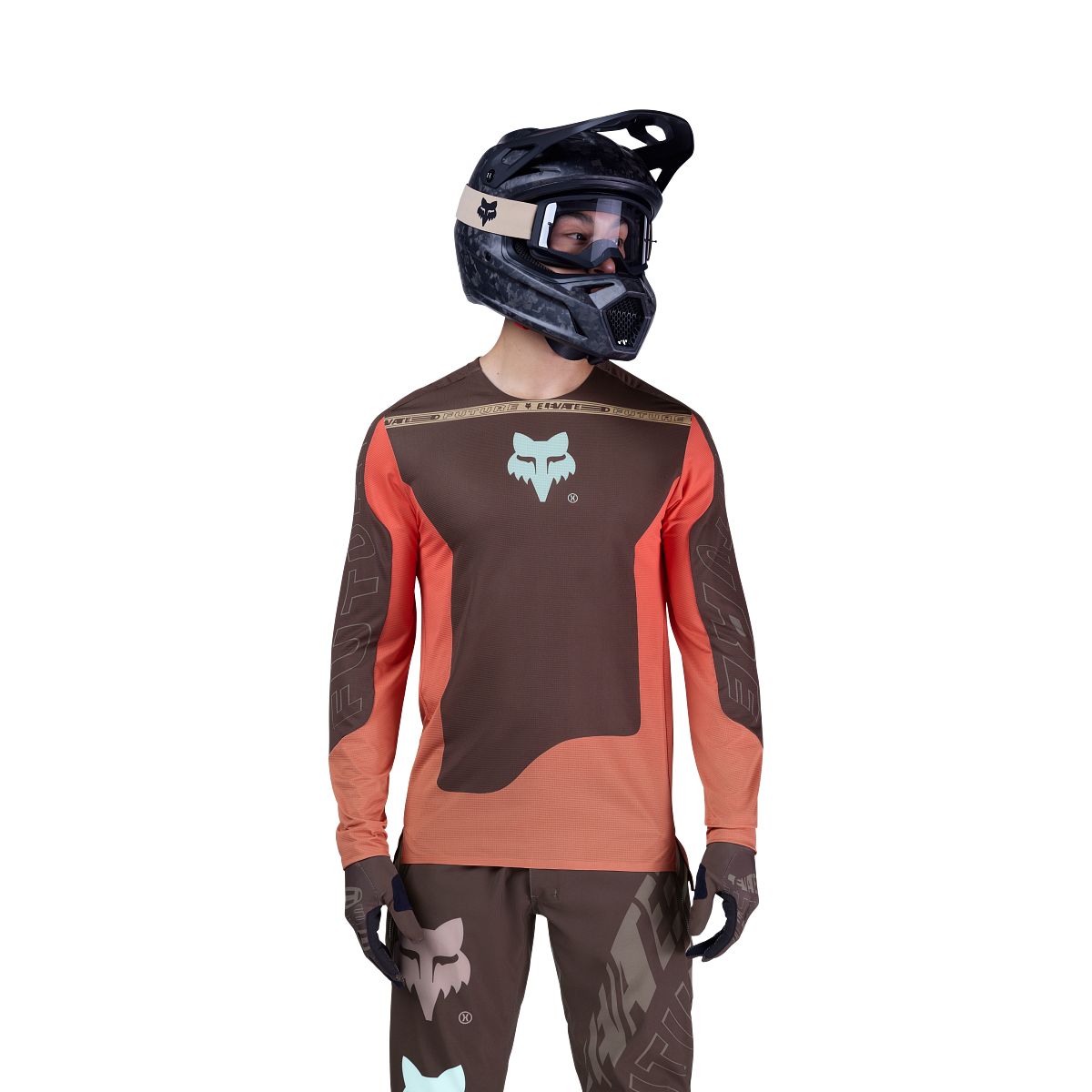 FOX FLEXAIR ELEVATED Maglia a maniche lunghe Marrone/Arancione
