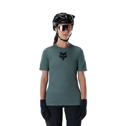 Maglia FOX RANGER HEAD da donna a maniche corte verde salvia