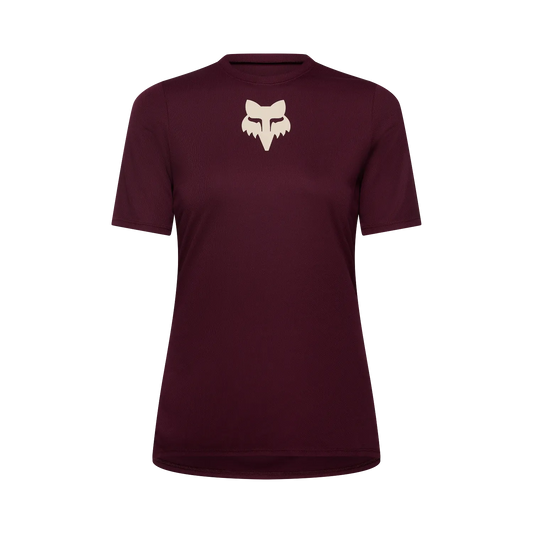 Maglia FOX RANGER HEAD da donna a maniche corte Bordeaux