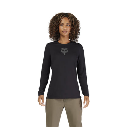 Maglia FOX RANGER HEAD Donna Maniche Lunghe Nero