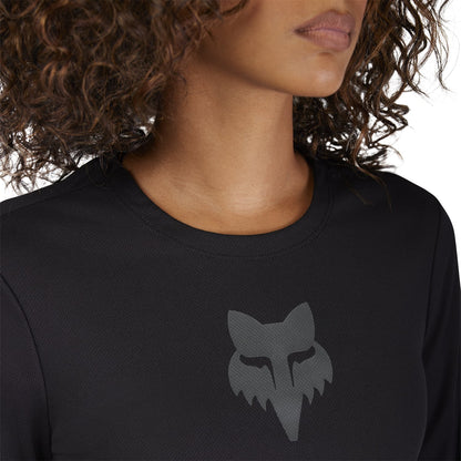 Maglia FOX RANGER HEAD Donna Maniche Lunghe Nero