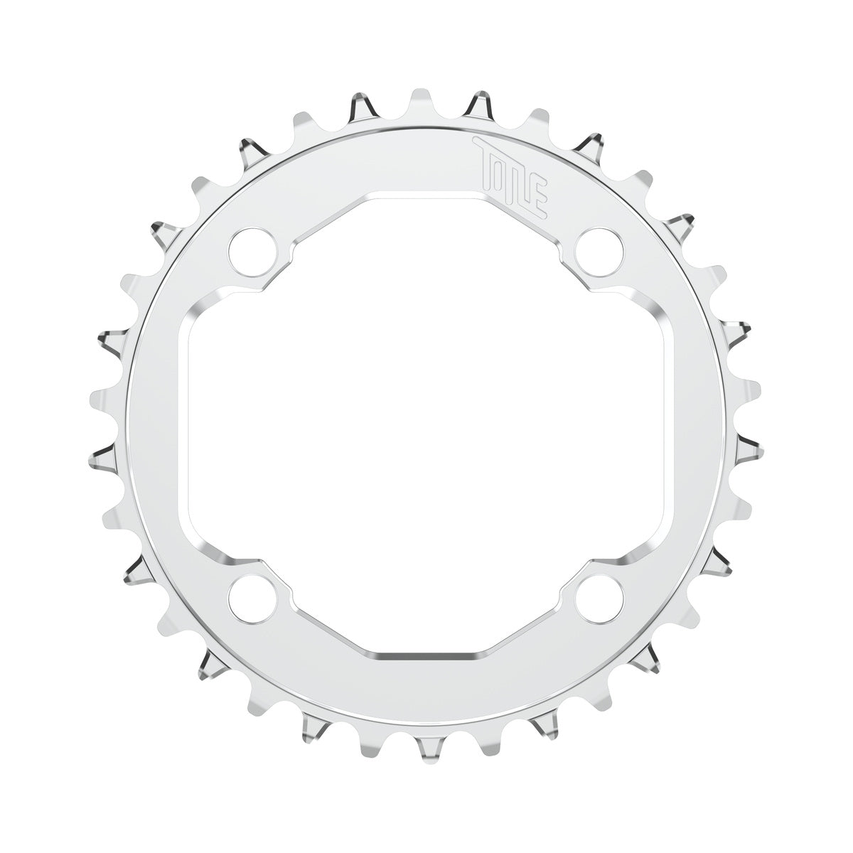 Corona TITLE CR1-E 10/111/2 velocità standard, BCD 104 mm, cromata — vista della corona su sfondo bianco