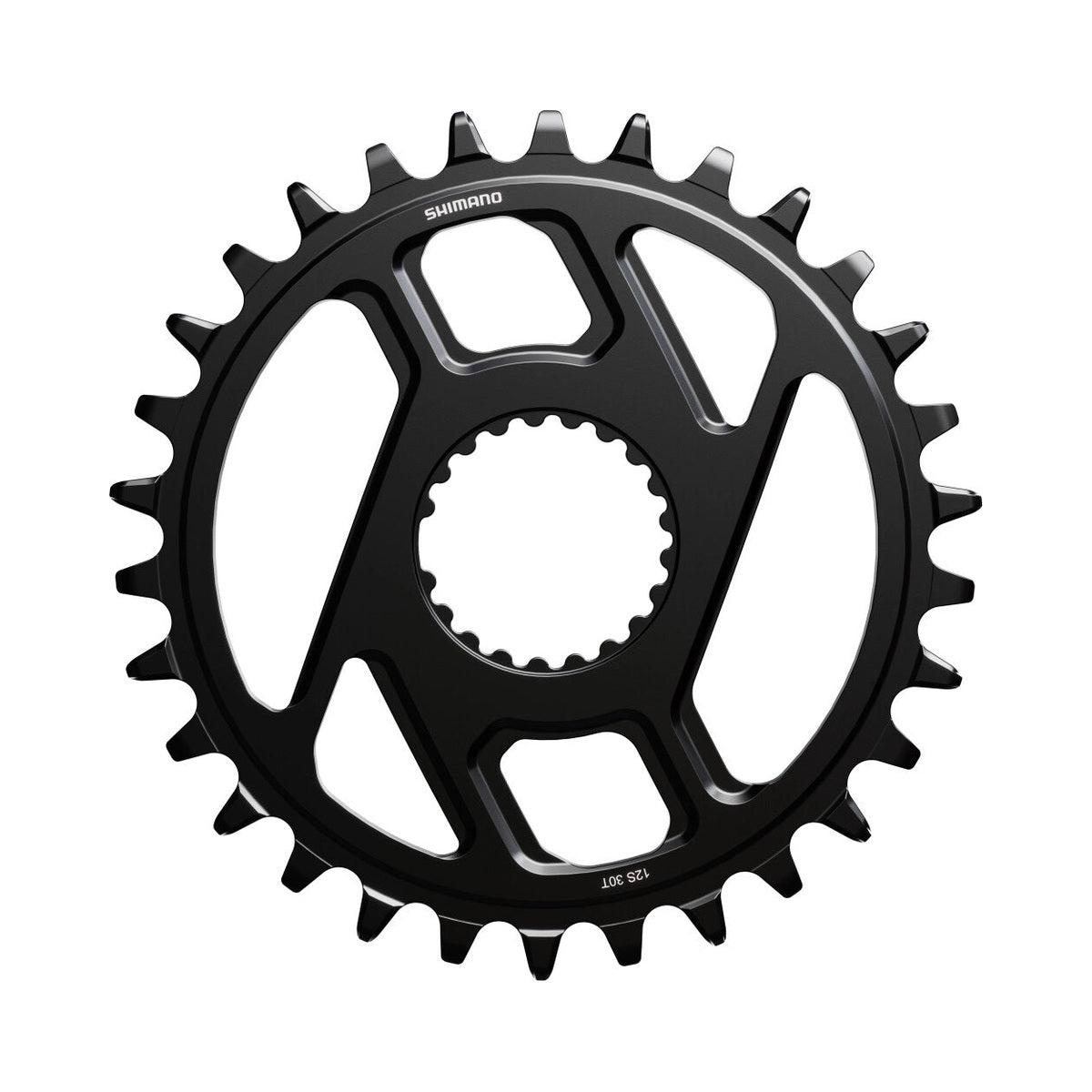 Corona monocorona SHIMANO SM-CRM66 12V Direct Mount — vista della corona su sfondo bianco