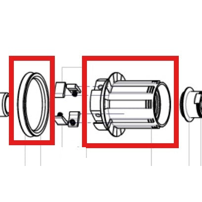 MAVIC ITS-4 CORPO RUOTA LIBERA + GUARNIZIONE 2013 (SENZA CHIAVI)