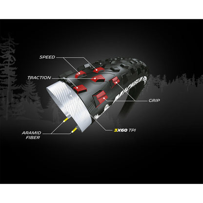 Pneumatico MICHELIN FORCE XC PERFORMANCE LINE 26x2.10 GUM-X Tubeless Ready Flessibile