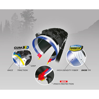 Pneumatico MICHELIN WILD ENDURO 29x2.40 REAR GUM-X Tubeless Ready Souple