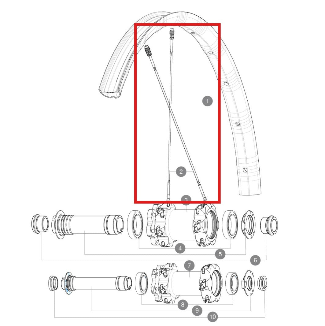 KIT DI 12 RAGGI ANTERIORI MAVIC CROSSMAX FIN/AV-AR DEEMAX PRO 27,5'' ALU 275MM