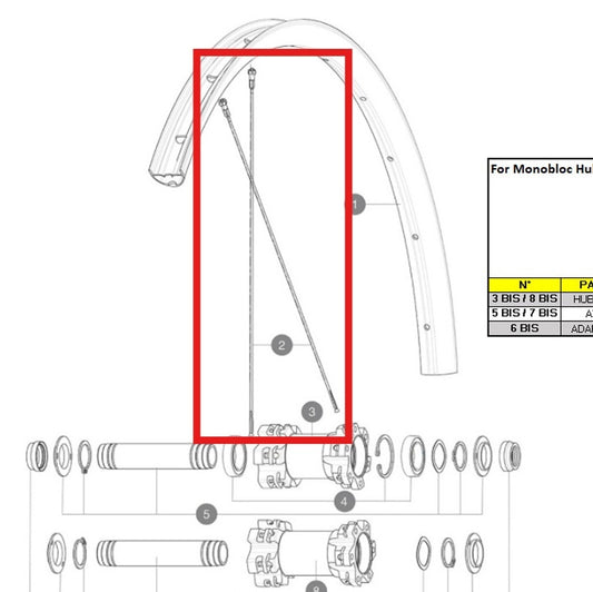 KIT DI 12 RAGGI MAVIC CROSSONE/CROSSMAX/XA 27,5" 278MM ANTERIORE/POSTERIORE