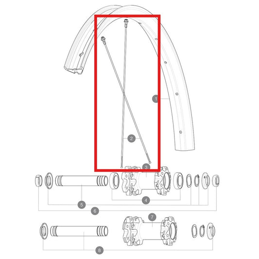 KIT DI 12 RAGGI POSTERIORI MAVIC CROSSONE/CROSSRIDE FTSX/CROSSMAX/XA 27,5" 276MM