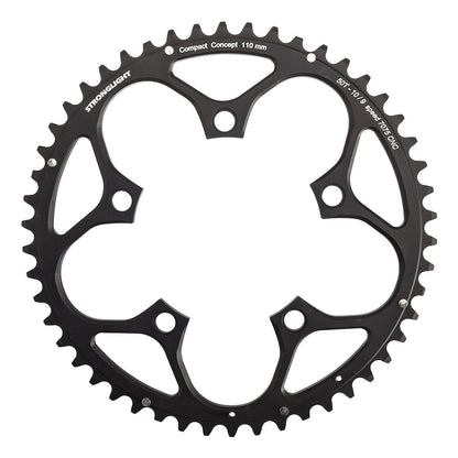 Piatto Esterno 9/10V STRONGLIGHT ALU 7075 Tipo S 110 mm Nero