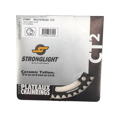 Piatto interno 10/11V STRONGLIGHT CT² Tipo S 130 mm nero