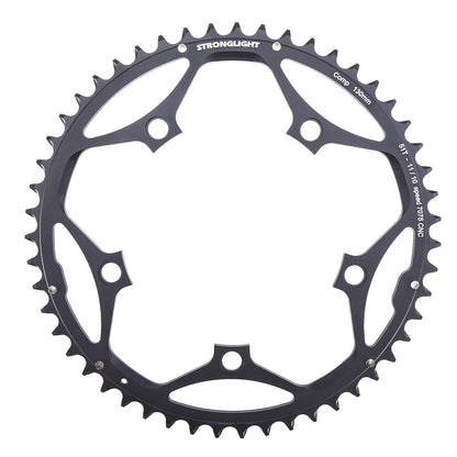 Piatto Esterno 10/11V STRONGLIGHT ALU 7075 Tipo S 130 mm nero