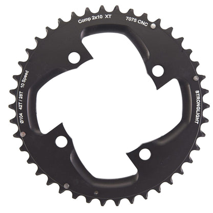 Piatto Esterno STRONGLIGHT SHIMANO XT M785 10V 4 Fori 104 mm