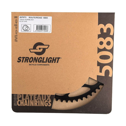 Piatto esterno 9/10V STRONGLIGHT ALU 5083 Tipo S 130 mm Nero