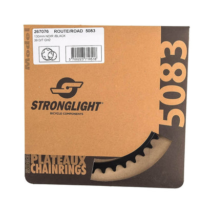 Piatto Interno 9/10V STRONGLIGHT ALU 5083 TIPO S 130mm nero